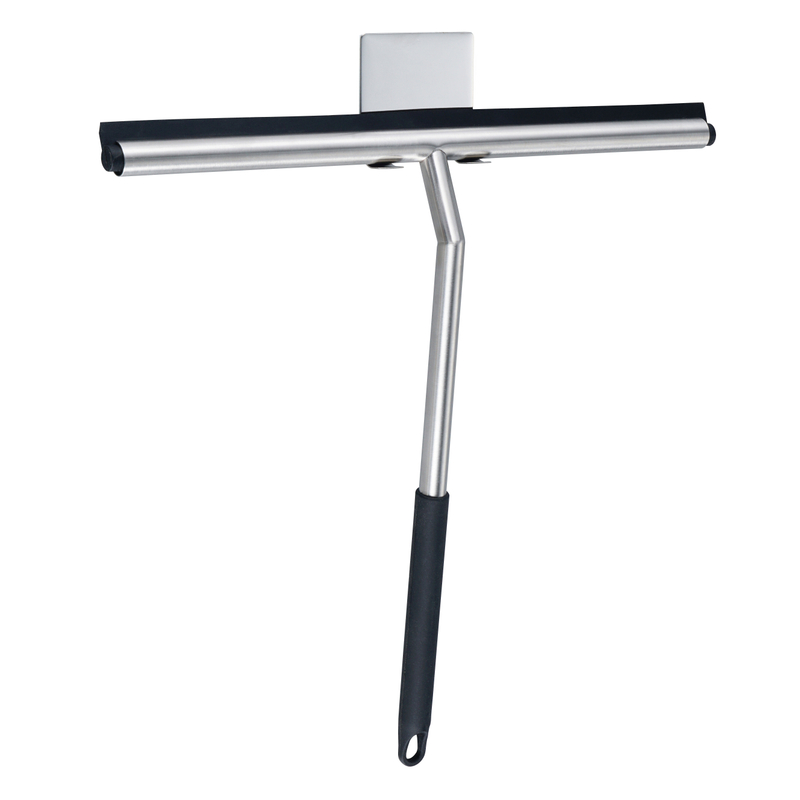 black Window Glass Wiper with 3M adhesive Hook Shower Squeegee Factory Stainless Steel with silicone handle