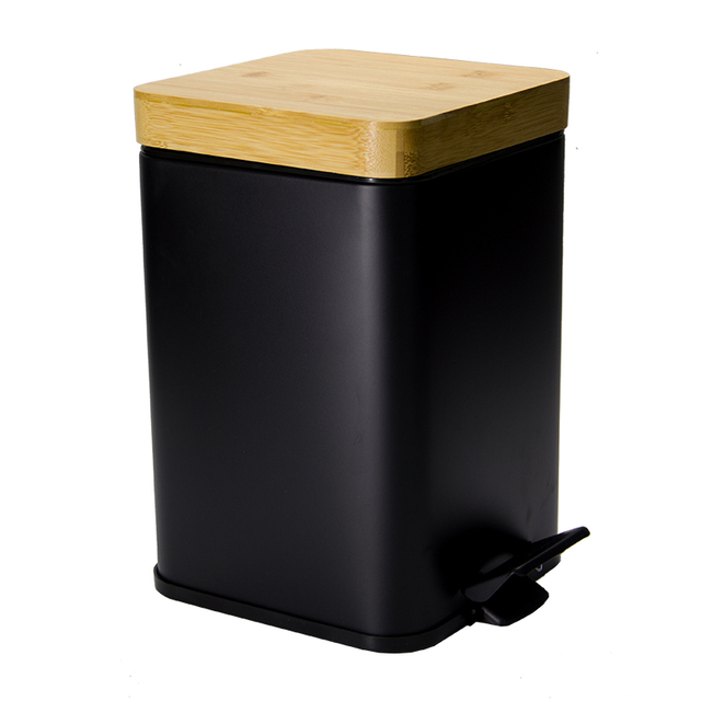 Bamboo Lid Waste Bins