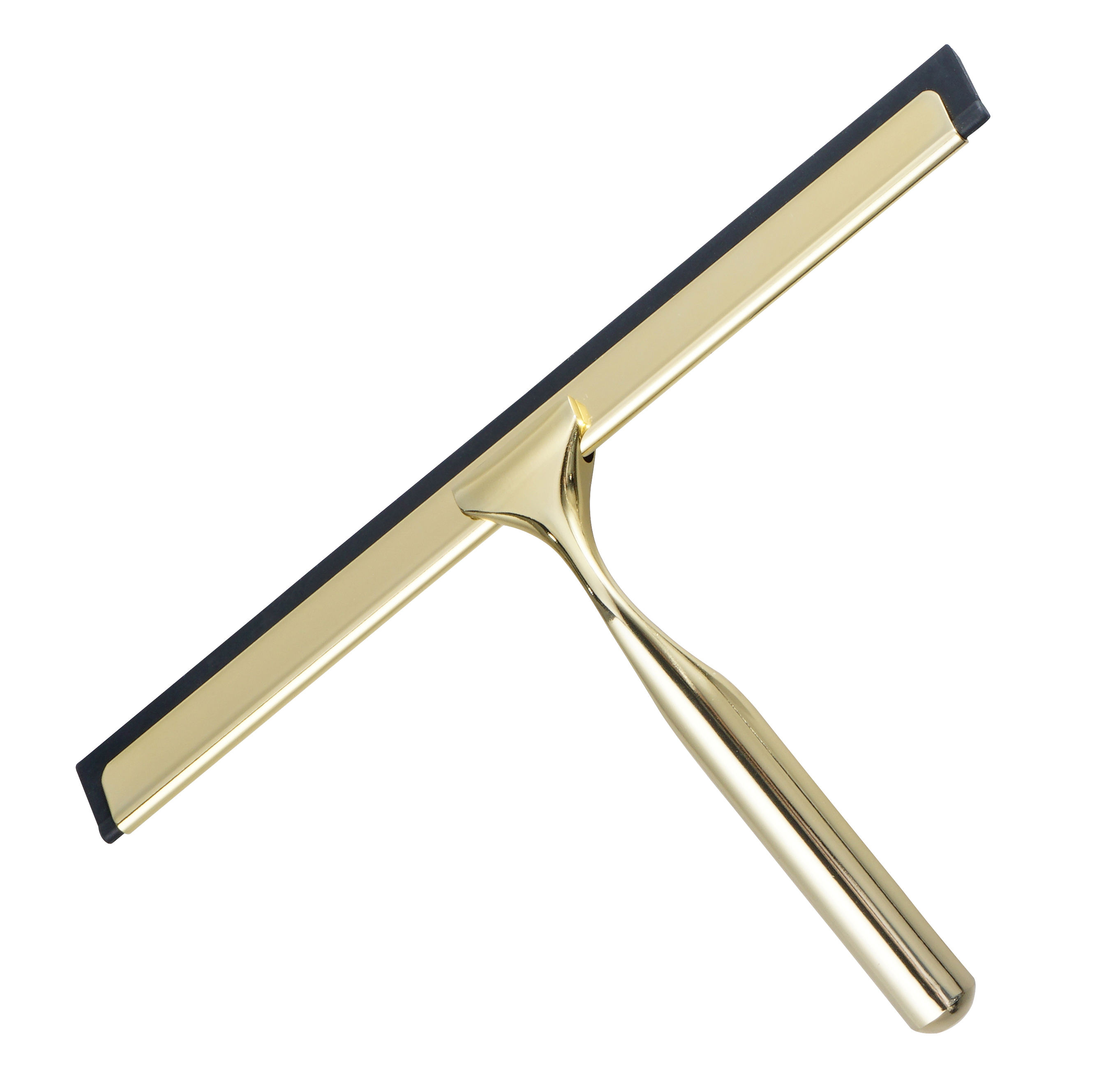 gold color Window Glass Wiper Shower Squeegee Factory Stainless Steel with Rubber Blade
