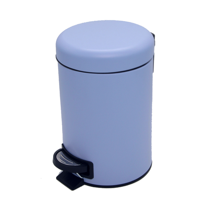 3L/5L/12L/20L/30L Stylish Powder Coated Round Soft Close Metal Pedal Bin Waste Bin Trash Can for Kitchen And Bathroom