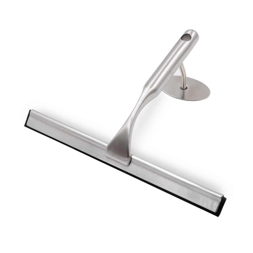 Window Glass Wiper Shower Squeegee with hook Factory Stainless Steel with Rubber Blade