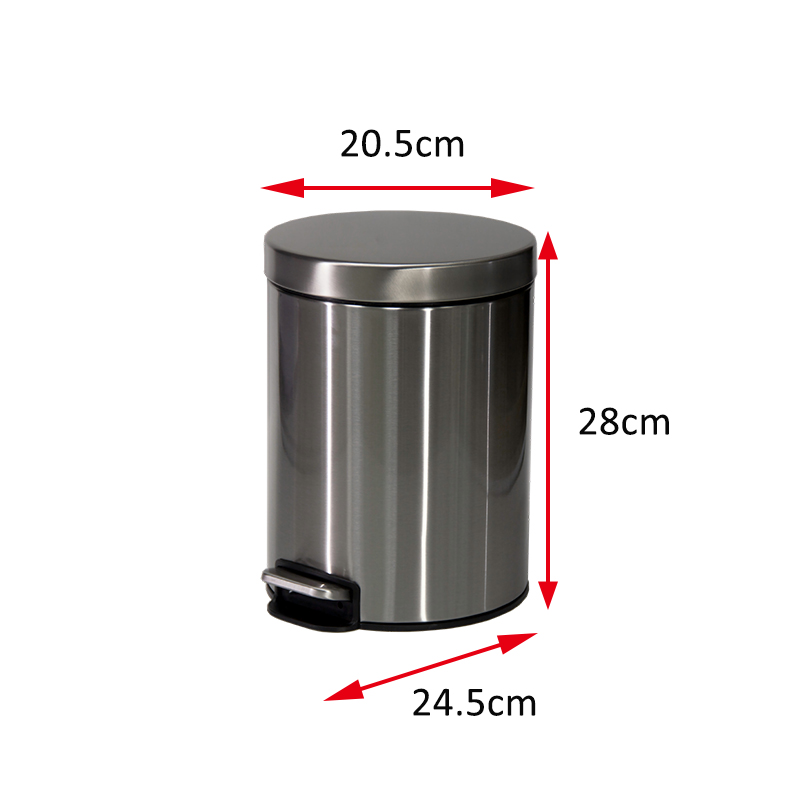 round trash can