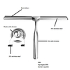 Squeegee Tool Shower Scraper Glass Shower Door Squeegee Cleaner Glass