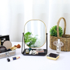 2024 cosmetic mirror stand magnify metal framed compact vanity cosmetic makeup mirror double-sided cosmetic mirr