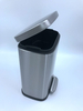 black waste bin with lid
