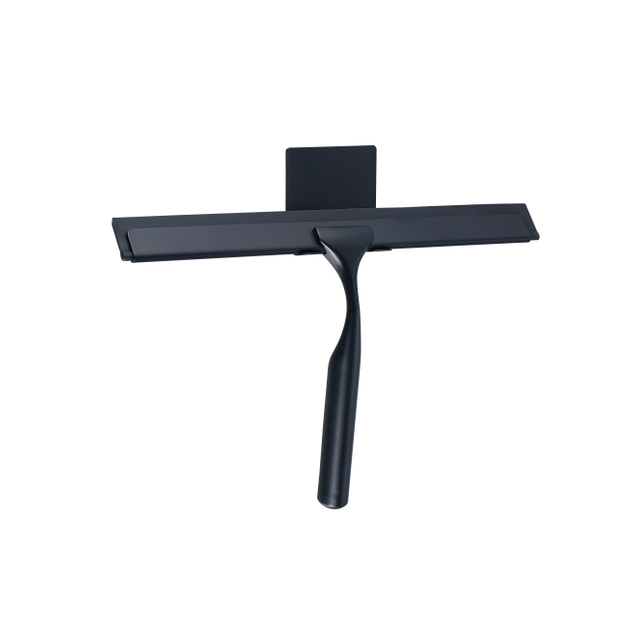 black Window Glass Wiper with 3M adhesive Hook Shower Squeegee Factory Stainless Steel with Rubber Blade