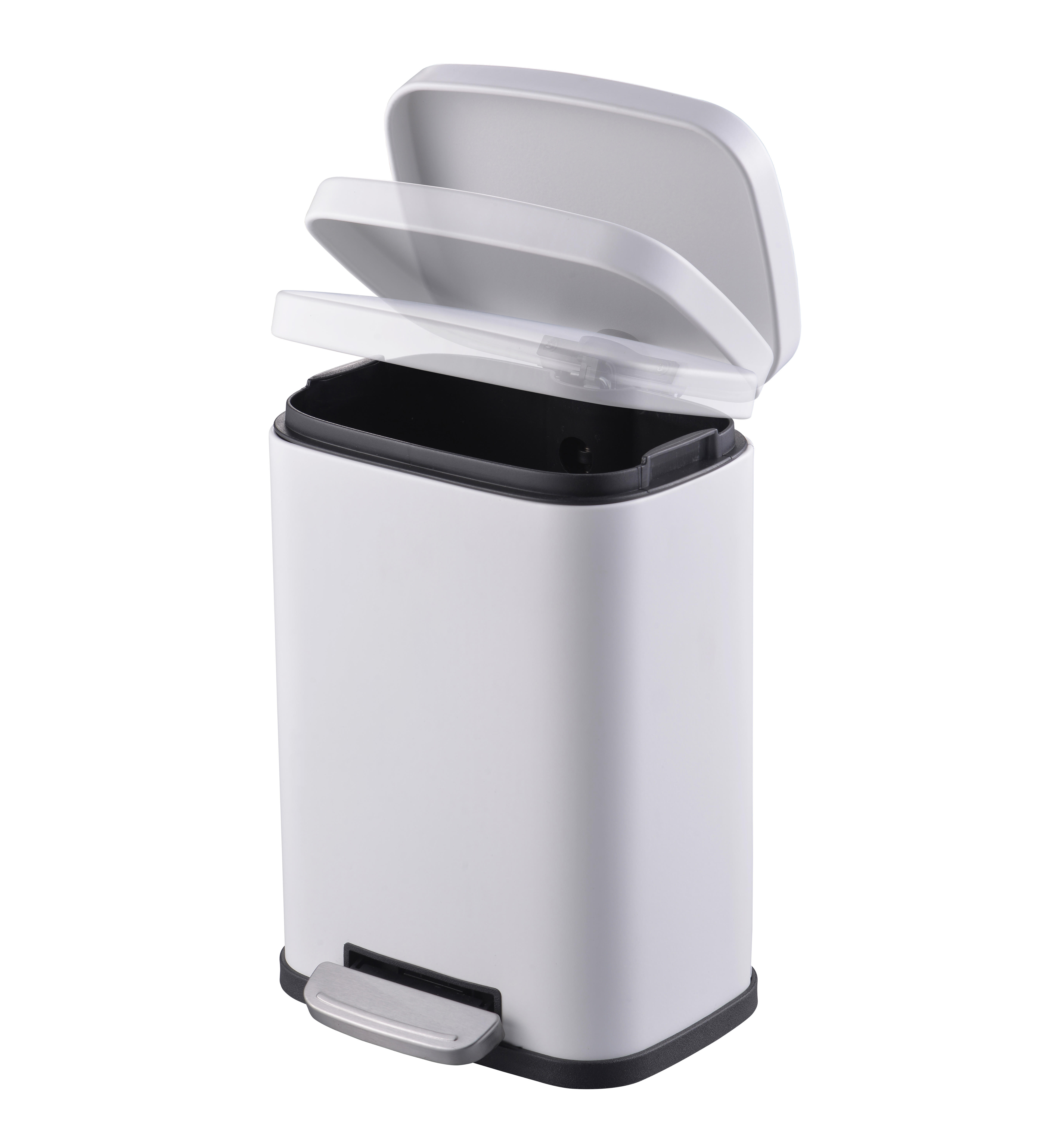 metal trash can