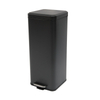 black trash can