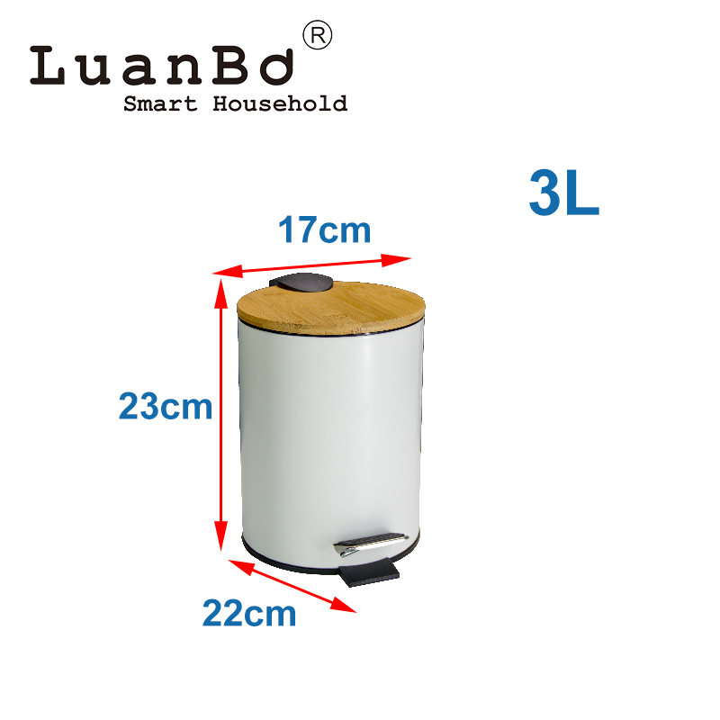 round pedal bin