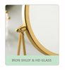 Gold makeup mirror