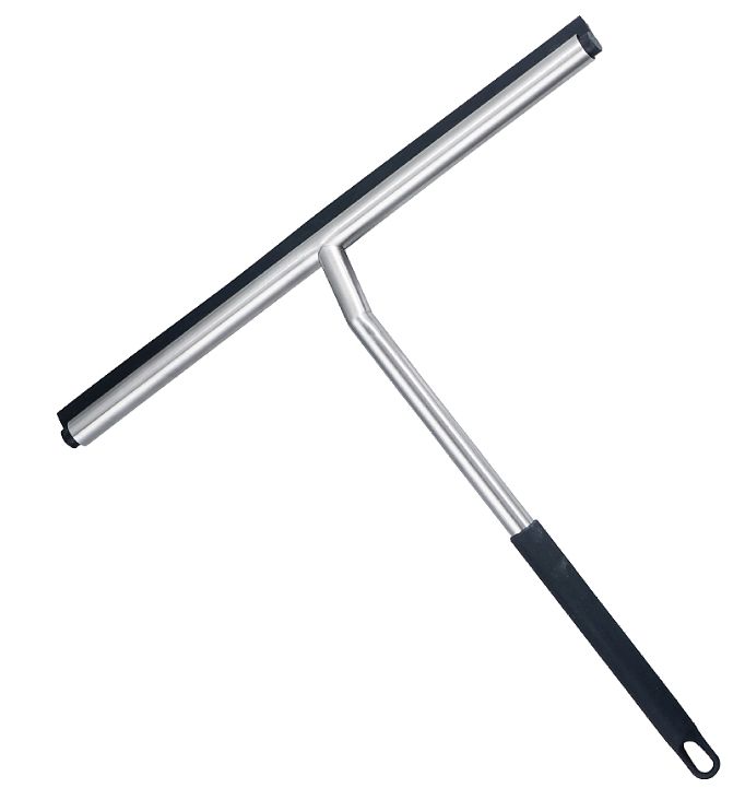 black Window Glass Wiper with 3M adhesive Hook Shower Squeegee Factory Stainless Steel with silicone handle