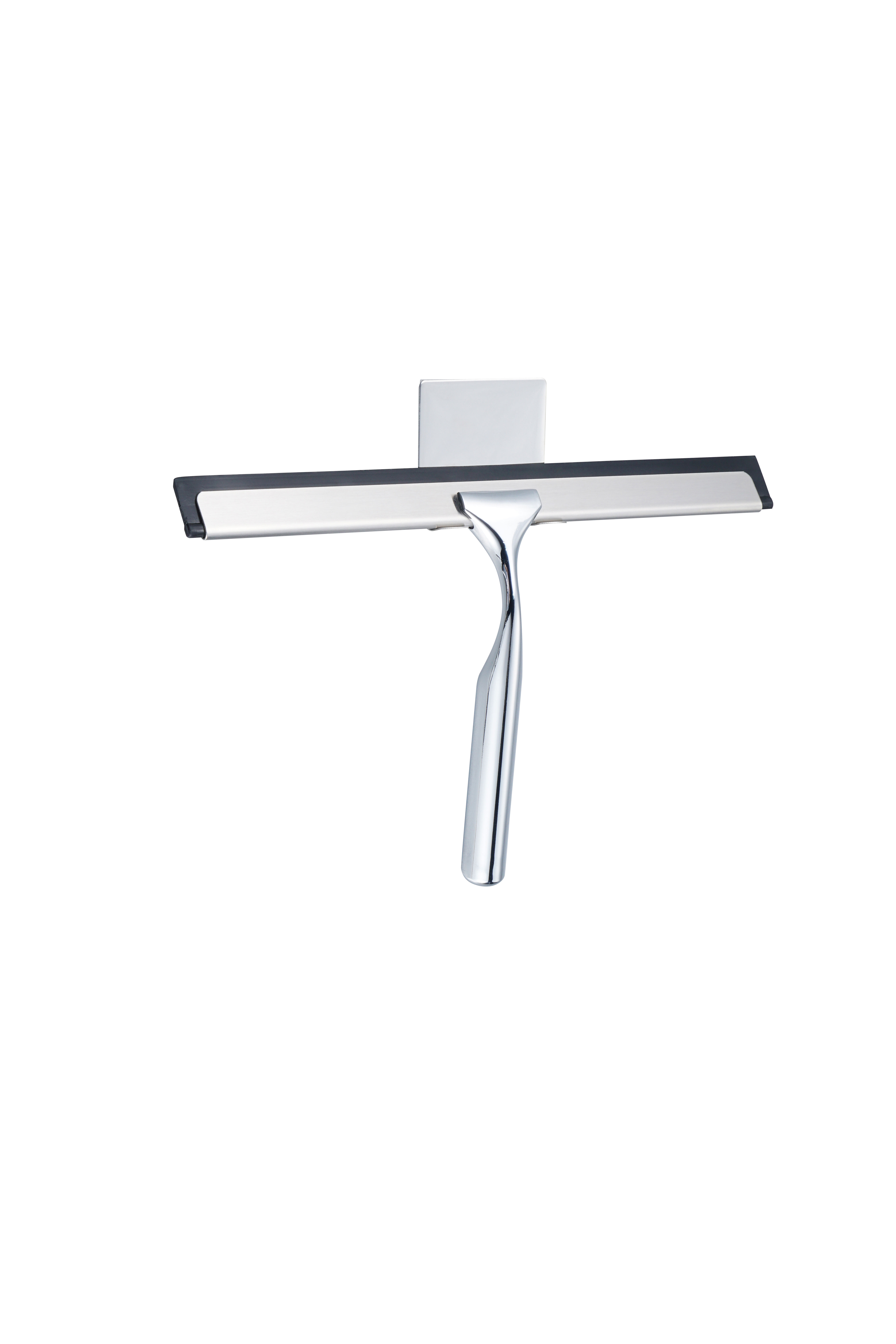 black Window Glass Wiper with 3M adhesive Hook Shower Squeegee Factory Stainless Steel with Rubber Blade