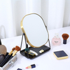 2024 cosmetic mirror stand magnify metal framed compact vanity cosmetic makeup mirror double-sided cosmetic mirr
