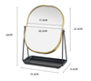 2024 cosmetic mirror stand magnify metal framed compact vanity cosmetic makeup mirror double-sided cosmetic mirr