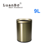 Household 9L Round Open Top Removable Lid Trash Can