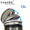 12L Stainless Steel Metal Trash Can Rustproof Waste Bin for Kitchen Bathroom Office